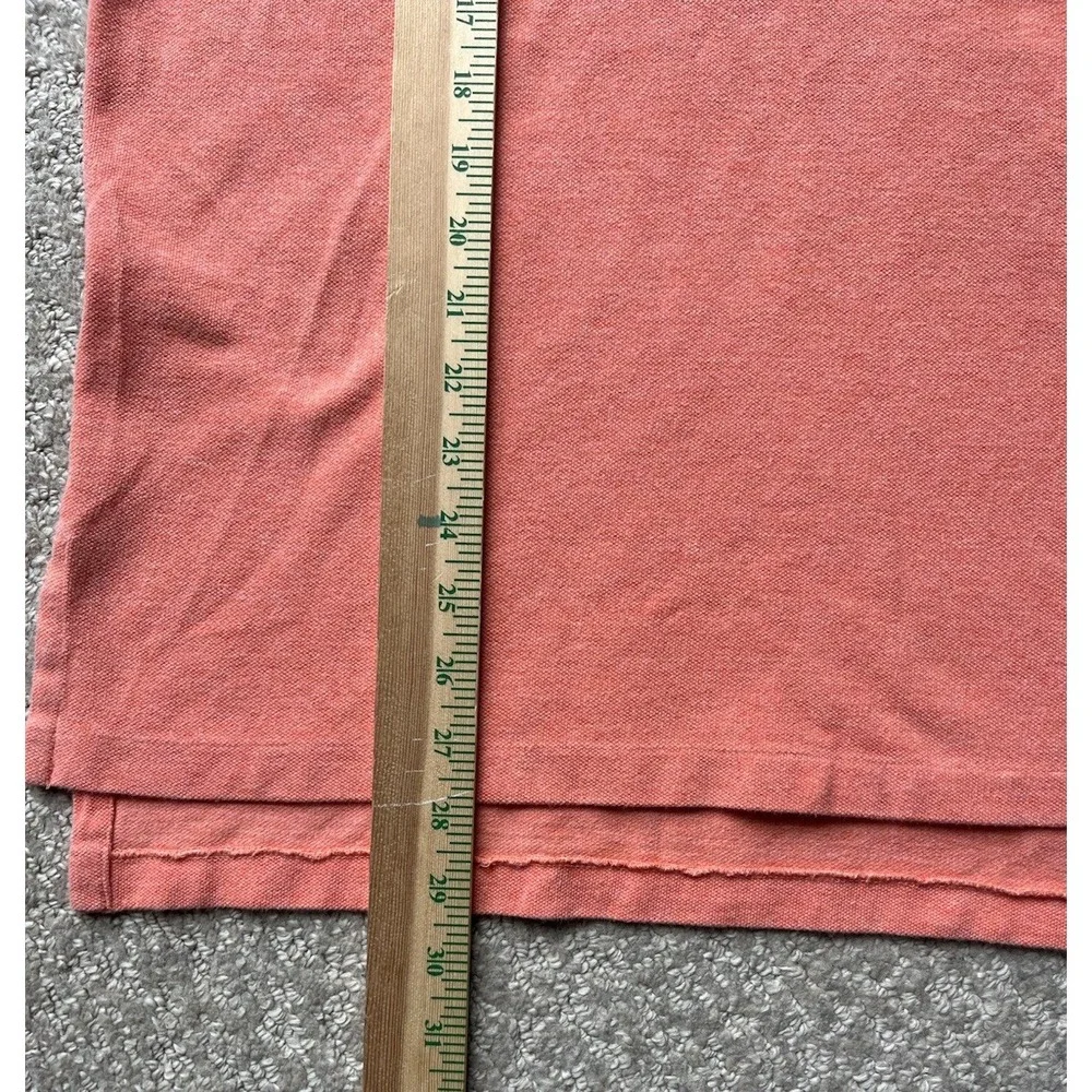 Polo Ralph Lauren Shirt Mens Medium M Orange Green‎ Pony  Rugby Polo SS